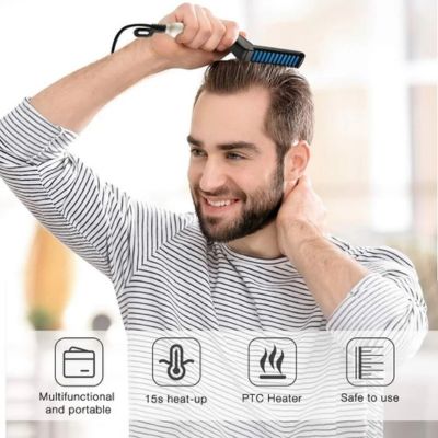 Beard Straightener Multifunctional Hair Comb Brush